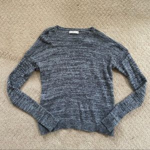 Abercrombie & Fitch Womens Crew Neck Heathered Gray Knit Sweater Sz S